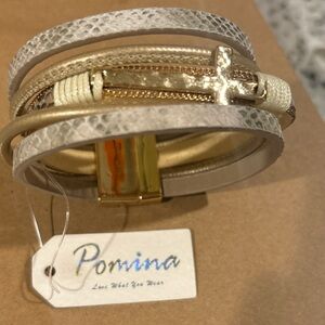 Women's Cross Magnetic clasp Bracelet